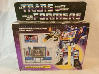 Nmib 1984 G1 Transformers Decepticon Communicator Soundwave Buzzsaw Nr