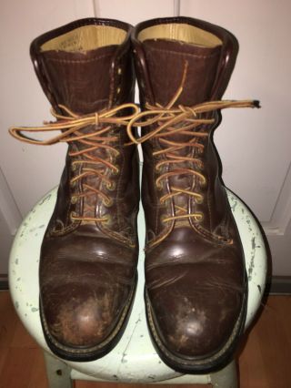 Quality Vtg Knapp Brown Leather Steel Toe Ankle Work Boots Oil Resist Sz 11d