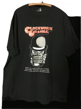 Vtg “rare” 90s Clockwork Orange T - Shirt L Oi Punk Skinhead