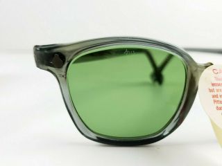 Vintage Nos American Optical Green Lens Horn Rimmed Sure - Guard Safety Glasses A