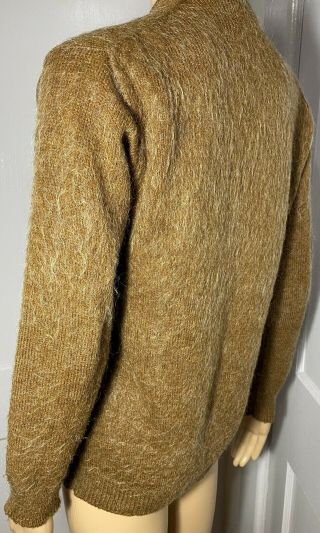 VTG Fuzzy Cardigan Sweater Fork Superior Mixture of Mohair & Wool Cobain Shaggy 2