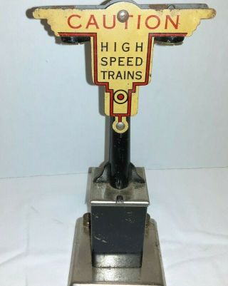 Vintage Tin O Scale Lighted Sign 