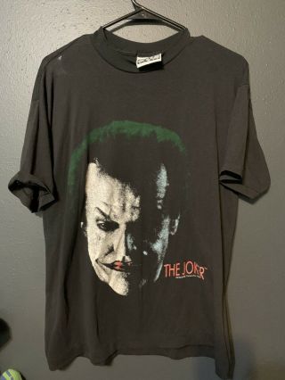 Vintage 1989 Batman The Tim Burton Movie Joker T Shirt Large