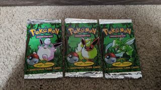 Pokemon Jungle Booster Packs Scyther Wigglytuff Flareon Empty Unlimited