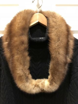 Royal Crown Sable 1970’s Russian Fur Vintage Collar Shawl Wrap