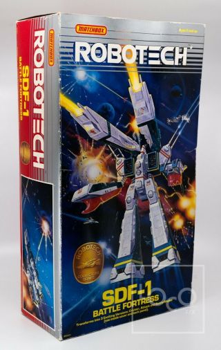 Matchbox Robotech Sdf - 1 Battle Fortress Vintage 1985 With Stickers And Box
