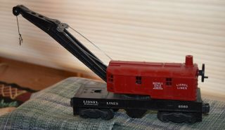 Lionel Lines Model Train Red Plastic Crane,  Bucyrus Erie,  6560,  No Box