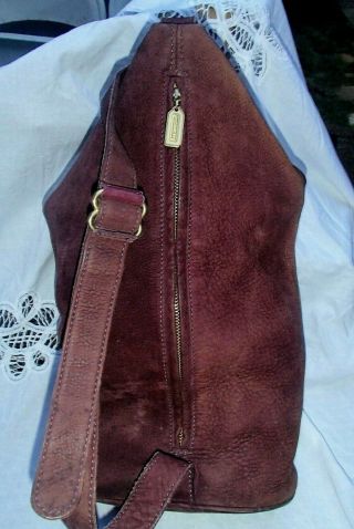 Rare Vtg Coach Sonoma Bucket Crossbody Backpack Flatpack Sling Bag Purse Nubuc