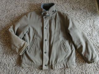 Vtg 70s Navy N1 - 2 Deck Jacket Fleece Lined Size 46