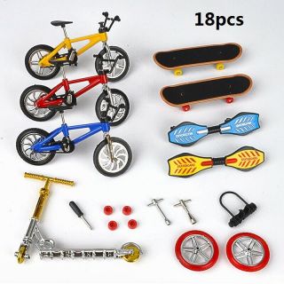 1 Set Mini Bike Scooter Finger Skateboard Fingerboard Educational Toys Kids Gift