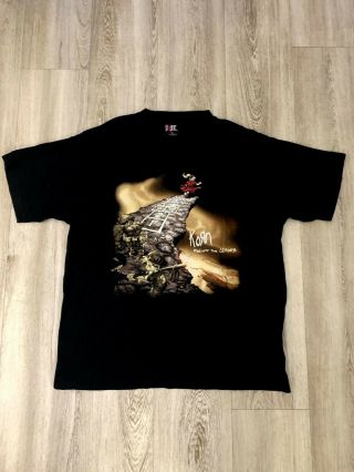 Vintage 90s Korn Follow The Leader Promo T - Shirt Licensed By Giant - Xl