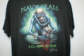 Vintage 80’s Navy Seals A Cut Above The Rest T Shirt Size Xxl Single Stitch