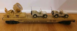 K - Line K662 - 8032 Operation Iraqi Freedom Flat Car W/rotating Searchlight O
