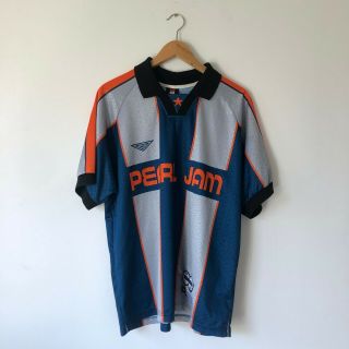 Rare Vintage Pearl Jam 1998 World Tour Soccer Futbol Jersey Concert Shirt,  Xl