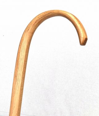 Vintage Antique Octagon Fat Shaft Crook Handle Sturdy Walking Stick Cane 38”l