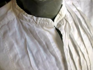 Vtg WILSON BROTHERS - 16 - 33 - LINEN Pleated SHIRT Antique 1920 ' s 3