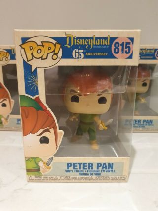 Funko Pop Vinyl Disney Peter Pan 815 65th Anniversary Disneyland Resort