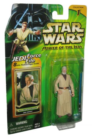Star Wars Power Of The Jedi Force File Ben Obi - Wan Kenobi 3.  75 Inch Figure