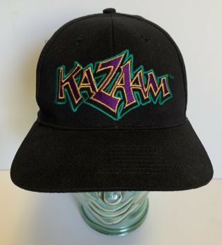 Vintage 1996 Kazaam Shaq Movie Promo Snapback Hat Cap Black Interscope