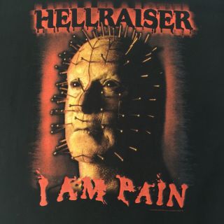 RARE Vintage Clive Barker Miramax Hellraiser Movie T - Shirt XL Pinhead I AM PAIN 2
