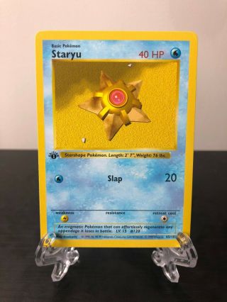 1999 Staryu 65/102 1st Edition Base Set Shadowless Pokemon Card PSA 9? PSA 10? 3