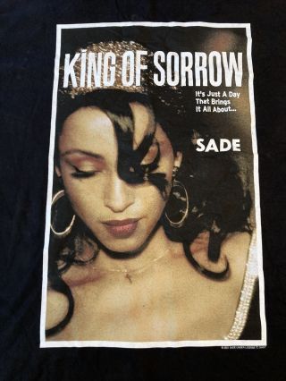 Rare Vintage 2001 Sade King Of Sorrow Adult M Black T - shirt License To Giant 2