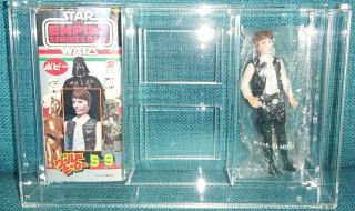 Star Wars Han Solo Popy Action Figure Rare Boxed With Acrylic Case