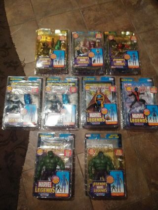 Marvel Legends Toybiz Baf Galactus Series Complete Set Of 9.  2 Variants Nib