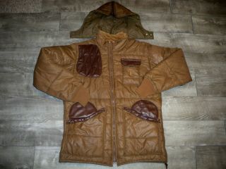 Vintage Bob Allen Hunting Shooting Puffer Puffy Jacket Coat Quilted Men 