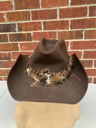 Miller Bros Westerns 70s Brown Xxx Beaver Fur Felt Hat Cowboy Rockabilly Hat