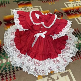 Girls Vintage Usa Made Pageant Dress Frilly Full Circle Tier Lace Pretty Little