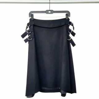 Designer Vintage 1990s Jil Sander Adjustable Bondage Strap A - Line Skirt