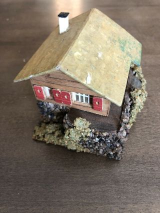 Ho 00 Vintage Faller 294 House On Hill Composition Wooden Stucco House