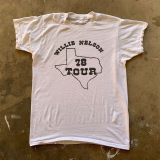 70s Vintage Willie Nelson T - Shirt Men Sz Small S 1978 Texas Tour Single Stitch