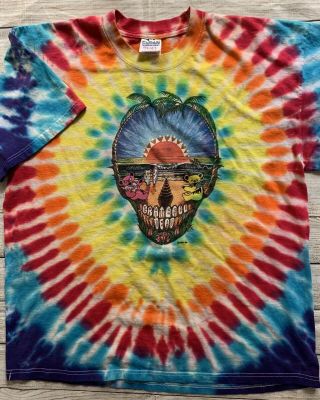 Vintage 90s Grateful Dead T Shirt Tie Dye Xl Rare 90s Vtg Band Tee Gdm