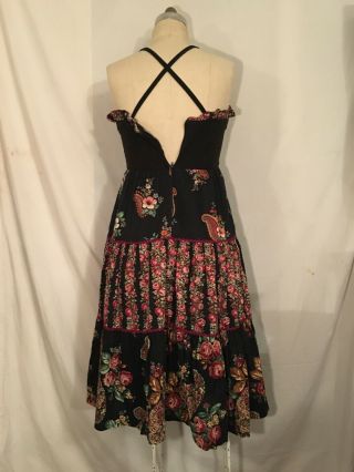 Young Edwardian midi rose corset dress,  Gunne Sax style 2
