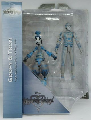 Kingdom Hearts Goofy & Tron Action Figures By Diamond Select Age 8,