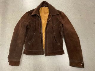 Vintage Buckboard Men’s Leather Jacket Brown Size 40