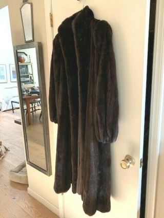 Sable Mink Coat Full Length 45 " Size 10