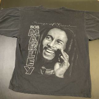 Vintage Bob Marley Rap Tee XL 90s Reggae Music Hip Hop Graphic Bootleg 2