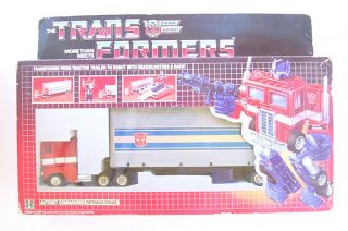 1984 Hasbro Transformers G1 Autobot Commander Optimus Prime Boxed Near Complete