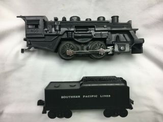 Vintage Marx 400 Locomotive And Tender With Headlight 1950s - 60s