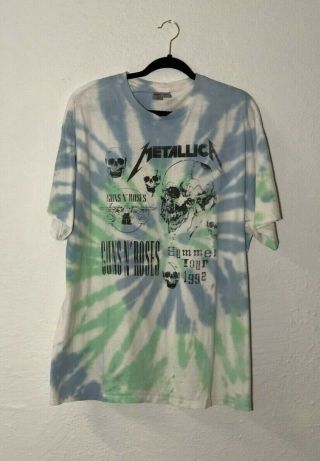 Vintage 1992 Metallica / Guns & Roses / Faith No More Summer Tour T - Shirt Xxl