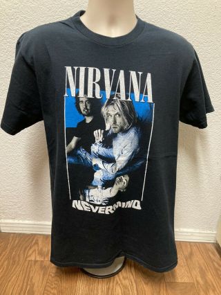 Vintage Nirvana Nevermind Shirt L Grunge Rock Kurt Cobain Rare