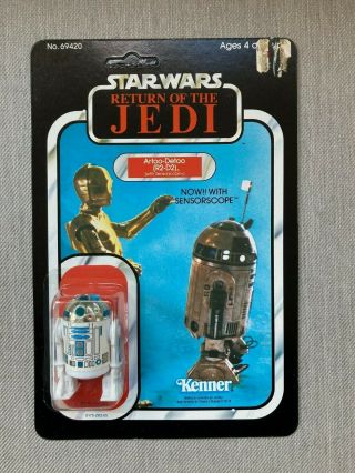 Vintage Star Wars R2 - D2 Action Figure On Card 1983 Return Of The Jedi Kenner