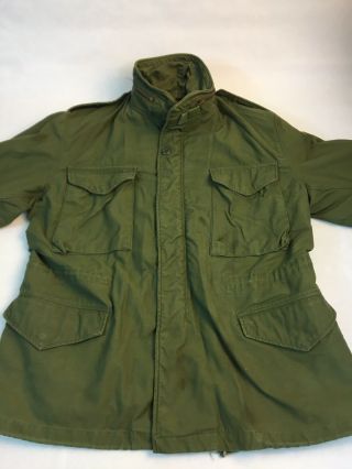 M65 Field Jacket Vietnam Era Medium Short Og - 107 Vtg So - Sew Styles 1973 70s Army