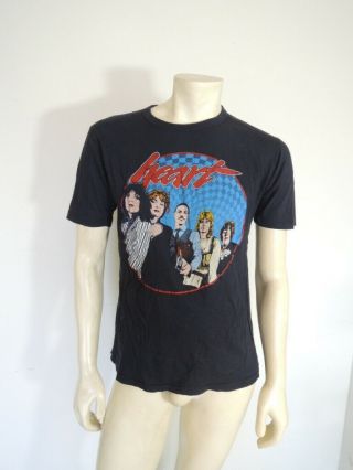 Vintage 1981 Heart Summer Tour Black Tee Shirt Size Xl
