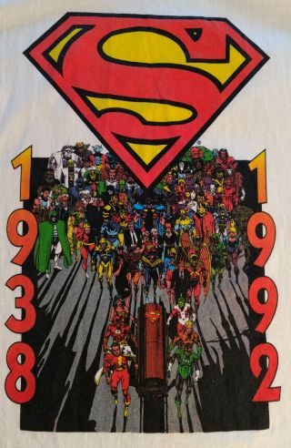 Vintage 1993 Where Were You When Superman Died? T - Shirt Medium By Graphitti Nos