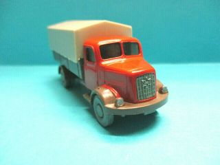 Wiking 1/87 Ho Henschel Hs - 100 Red/brown Truck Vintage 60 