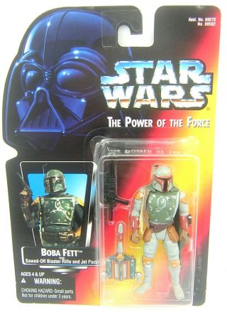 Star Wars Potf2 Boba Fett (orange Card) 1st Release Bubble
